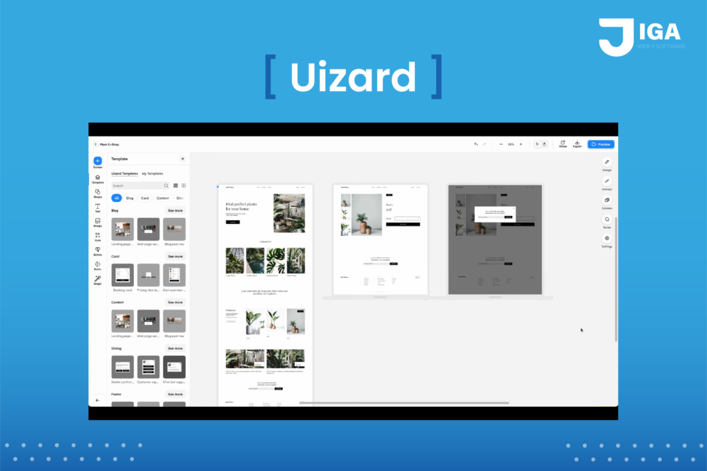La IA y Uizard como proceso de generación de layouts.